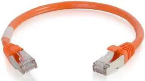 C2G 25ft Cat6 Snagless Shielded STP Network Patch Cable Orange 00894