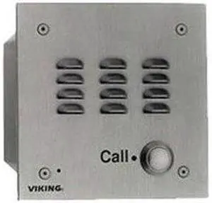 Viking Electronics - VIK-W3000 - Vandal Resistant Handsfree Doorbox 14 Gauge Stainless Steel Faceplate Flush Mount with