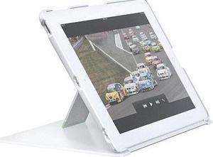 Esselte iPad Cover w Stand - iPad - White - ABS Plastic, Thermoplastic Elastomer (TPE), MicroFiber