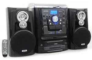 JENSEN JMC-1250 Bluetooth 3-Speed Stereo Turntable Music System with 3-CD Changer & Dual Cassette Deck JENSEN JMC-1250 Bluetooth 3-Speed Stereo Turntable Music System with 3-CD Changer & Dual Cassette Deck