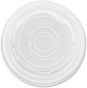 World Art PLA-Laminated Soup Container Lids, White, 8oz, 1000/Carton