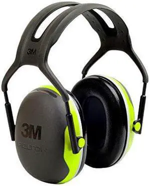 3M PELTOR X4 Earmuffs, 27 dB NRR, Fluorescent Yellow-Green X4A