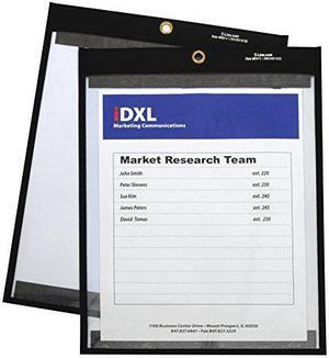 C-Line Magnetic Stitched Shop Ticket Holders, Clear, 75", 9 X 12, 25/Box 85912