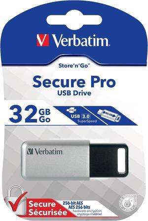 Verbatim Store 'n' Go Secure Pro 32GB USB Flash Drive Model 98665