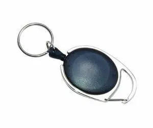 Advantus Carabiner-Style Retractable ID Reel, 30 Extension, Smoke, 6/Pack