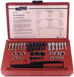 40 Piece Fractional and Metric Thread Restorer Kit