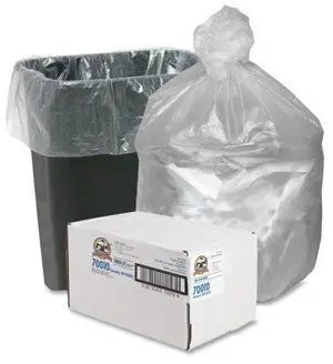 Genuine Joe Can Liners 7-10 Gal 6mic/.20mil 24"x23" 1000/CT Translucent 70010