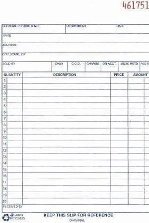 Adams Carbonless Sales Order Books