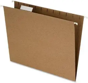Pendaflex Earthwise Recycled Colored Hanging File Folders 1/5 Tab Letter Natural 25/BX 74542