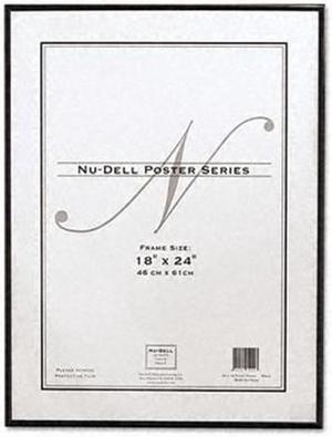 Nu-Dell 31222 Metal Poster Frame  Plastic Face  18 x 24  Black