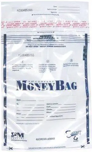 PM Company 58002 Pm Securit Plastic Disposable Deposit Money Bag
