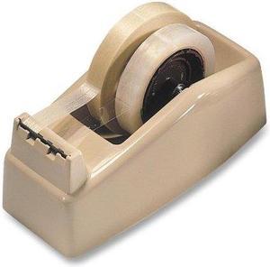 Scotch Two-Roll Desktop Tape Dispenser 3" Core High-Impact Plastic Beige C22