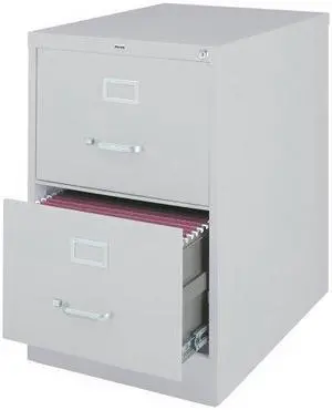 Lorell Vertical File Cabinet - 18" x 26.5" x 28.4" - 2 x Drawer(s) for File - Legal - Vertical - Lockable, Ball-bearing