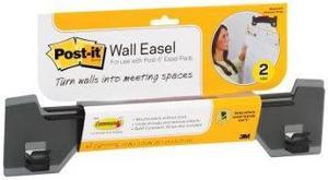 Post-it Wall Easel with Hanger, Adhesive Mount, Plastic, Smoke, 2/Pack