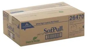Georgia Pacific Professional Hardwound Roll Paper Towel Nonperforated 7.87 x 1000ft White 6 Rolls/Carton 26470
