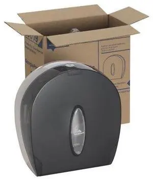 Georgia Pacific 59009 Jumbo Jr. Bathroom Tissue Dispenser, 11.29" x 10.61" x 5.39", Translucent Smoke