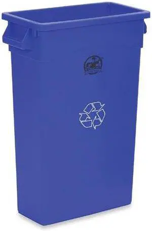 Genuine Joe Recycling Container 23 Gallon 22-1/2"x11"x30" Blue 57258