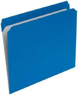 Pendaflex Reinforced Top Tab File Folders Straight Cut Letter Blue 100/Box R152BLU