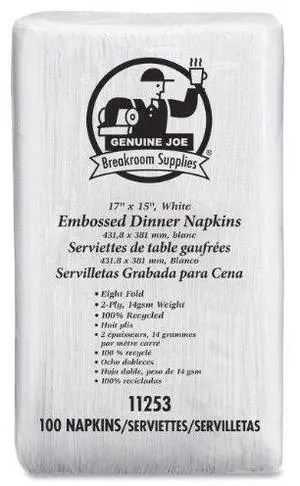 Dinner Napkins 2-Ply 17"x15" 100/PK WE