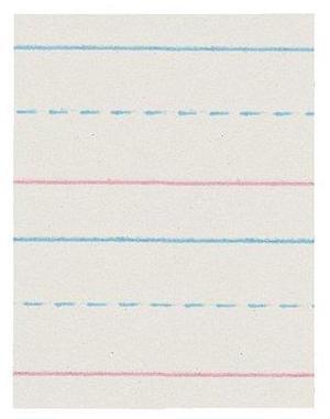 Pacon ZP2611 Ruled Handwriting Paper 500 Sheet - 30 lb Basis Weight - Ruled - 8" x 10.50" - 500 / Pack - White Paper