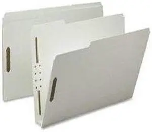 Nature Saver SP17217 Pressboard Fastener Folder - 8.50" Width x 11" Length Sheet Size - 2" Expansion - 2 Fastener - 2" Folder Fastener Capacity -  Gray/Green - 25 / Box, 1 Box