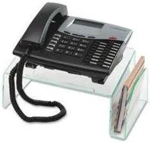 Lorell Phone Stand 11"x10"x5-1/2" Clear/Green 80661