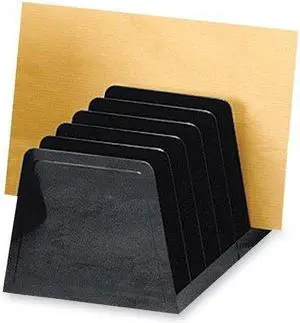 Sparco 11876 Incline Desk Sorter, 7 Compartment(s) - 4.8" Height x 8.8" Width x 5.5" Depth - Desktop - Black - 1Each
