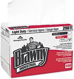 Brawny Light-Duty Paper Wipers 8 x 12 1/2 White 148/Box 20 Boxes/Carton 29221