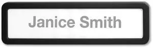 Lorell Plastic Cubicle Nameplate Plastic Black 80669