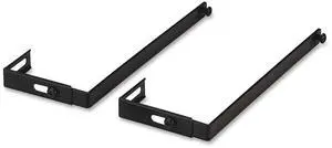 Lorell Cubicle Partition Hangers Adjustable Metal/Black 80674