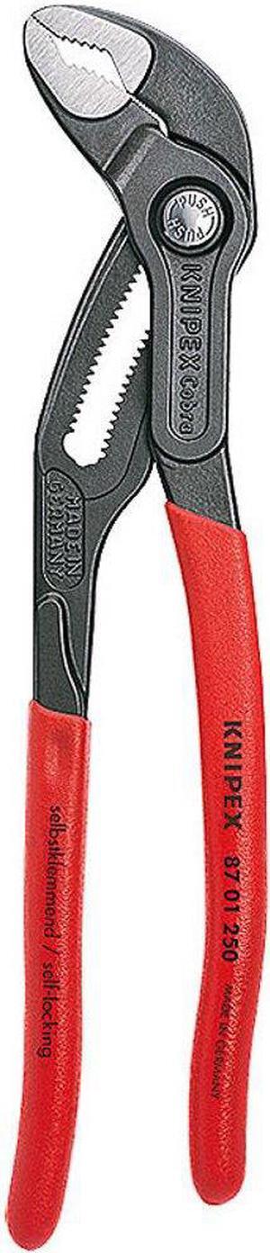 KNIPEX 87 01 250 SBA 10 in V-Jaw Water Pump Plier Serrated, Plastic Grip