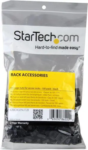100 Pkg M5 Cage Nuts