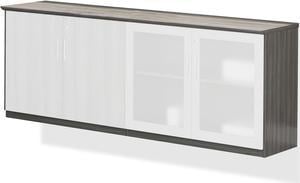 Mayline - MVLCCLGS - Medina Series Low Wall Cabinet with Doors, 72w x 20d x 29 1/2h, Gray Steel, Box1