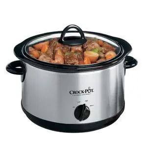 Crock-Pot SCR503SP 5-Quart Smudgeproof Round with Dipper, Silver