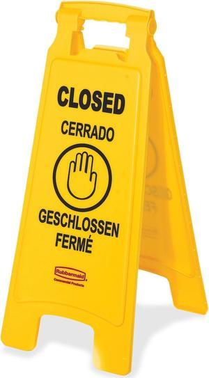 C-Floor Sign "Closed" -   Yellow