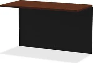 Lorell Walnut Laminate/Black Modular Desk Series