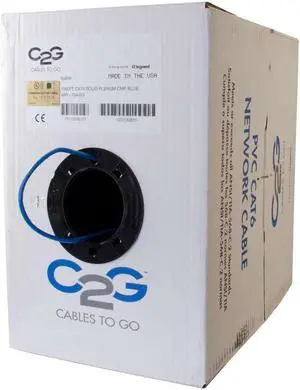 1000FT CAT6 BULK UNSHIELDED (UTP) ETHERNET NETWORK CABLE WITH SOLID CONDUCTORS -