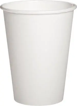 Disposable Hot cup 12 oz. White, Paper, Pk1000 ZORO SELECT 2342W
