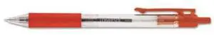 UNIVERSAL Economy Retractable Ballpoint Pen Red Ink Clear 1mm Dozen 15532