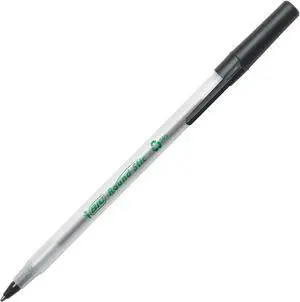 BIC Ecolutions Round Stic Ballpoint Pen Black Ink 1mm Medium 50/Pack GSME509BK