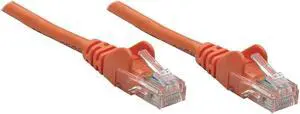 Intellinet Network Cable, Cat5e, UTP, RJ45 Male / RJ45 Male, 30.0 m (100 ft.), Orange