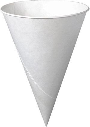Bare Treated Paper Cone Water Cups, 6 oz., White, 200/Bag