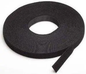 Unirise VELCRO-50F 50Ft 0.8In Width Velcro Strap Tape Black