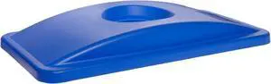 Impact Thin Lid Bin w/round Cut Out 23 Gal Blue 702511