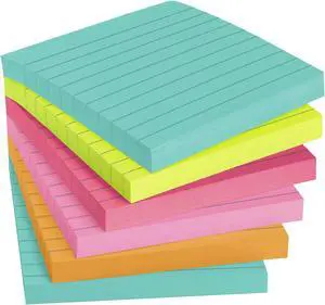 Post-it Miami Coll 4x4 Super Sticky Ruled Notes