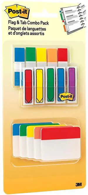 Post-It Flags and Tabs Combo Pack, Assorted Primary Colors, 230/Pack 686XLP