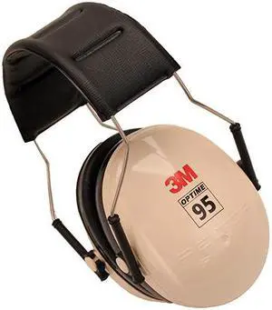 Ear Muffs, Over-the-Head, Beige/Black, 21dB