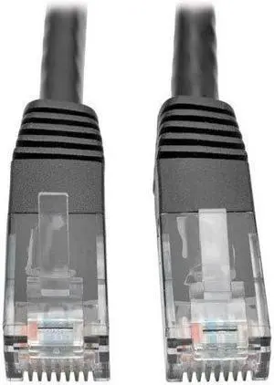 Tripp Lite Cat6 Gigabit Molded Patch Cable, 100 ft. RJ45 (M/M), 550MHz 24AWG Black 100' (N200-100-BK)