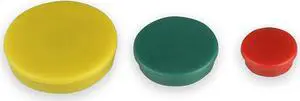 Officemate Assorted Heavy-Duty Magnets Circles Assorted Sizes & Colors 30/Tub