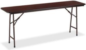 Folding Table, 60"x18", Mahogany